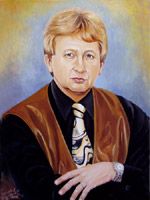 barevný portrét - olejomalba na plátně