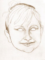 ilustrační obrázek - náčrt obličeje